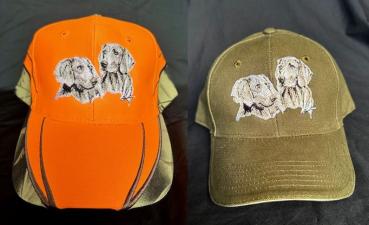 Cappy Liberty with Weimaraner embroidery on the front and back